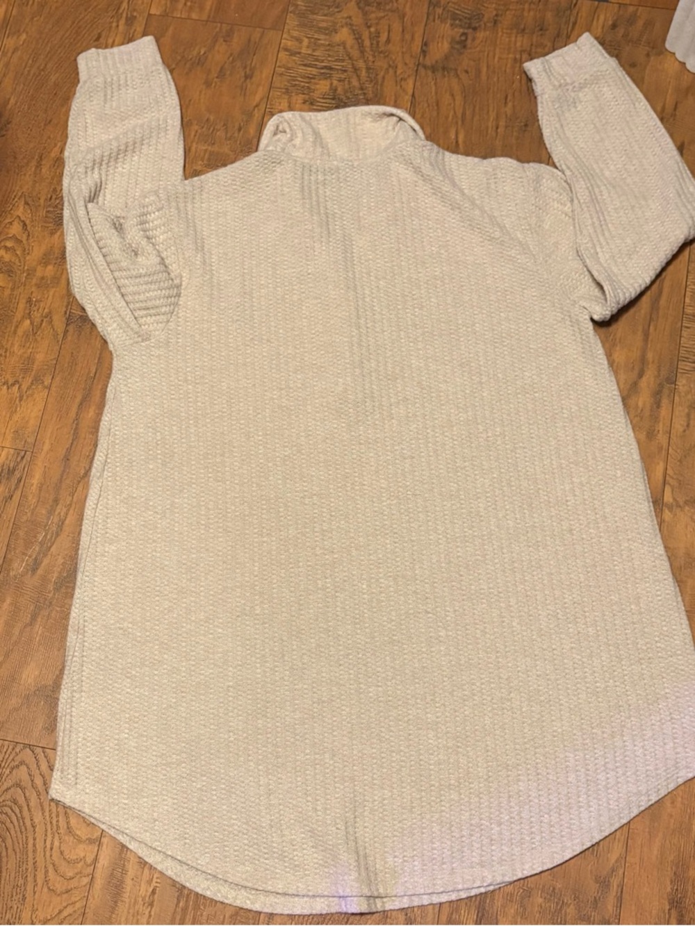 Torrid beige sleep dress pull over nightgown 3/4 button up collar ribbed plus 2x - Picture 5 of 9